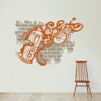 Houseart Γκράφιτι spray, 3D - Τρισδιάστατα, Αυτοκόλλητα τοίχου, 50 x 35 εκ.