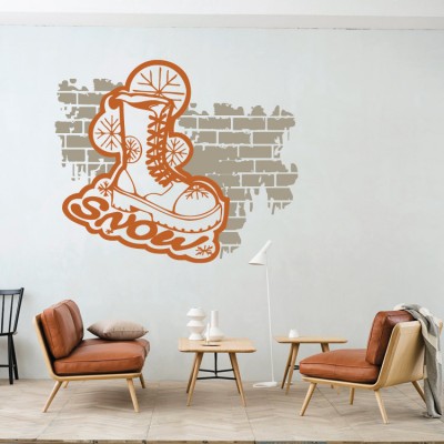 Houseart - ΣΗΜΑΝΤΙΚΟ: Σε περίπτωση διαφοράς τιμής από το κατάστημα ισχύει παντα και μόνο η τιμή του καταστήματος Γκράφιτι Snow, 3D - Τρισδιάστατα, Αυτοκόλλητα τοίχου, 5