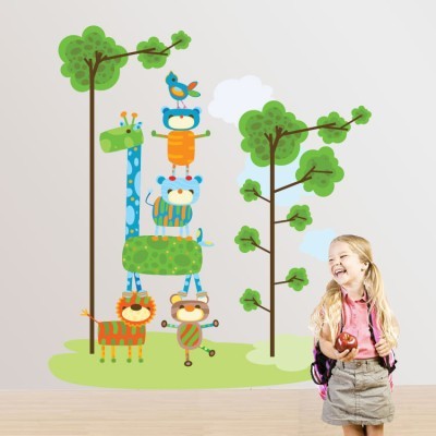 Δέντρο Με Ζωάκια, Παιδικά, Αυτοκόλλητα τοίχου, 67 x 75 εκ.