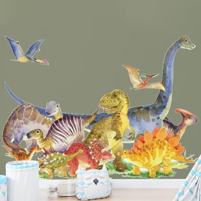 Διάφοροι Δεινόσαυροι, Παιδικά, Αυτοκόλλητα τοίχου, 100 x 73 εκ. (50983)