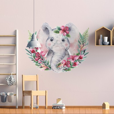 Flowy Elefant, Παιδικά, Αυτοκόλλητα τοίχου, 80 x 64 εκ.