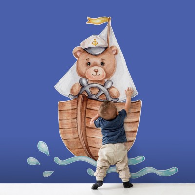 Captain Bear, Παιδικά, Αυτοκόλλητα τοίχου, 100 x 107 εκ.