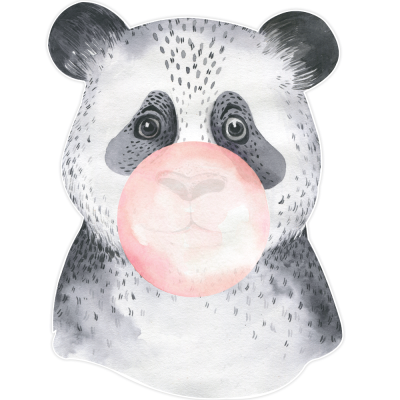 Bubblegum Panda, Παιδικά, Αυτοκόλλητα τοίχου, 45 x 60 εκ. (54656)