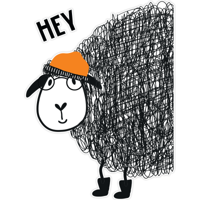 Hey Sheep, Παιδικά, Αυτοκόλλητα τοίχου, 40 x 54 εκ. (54681)