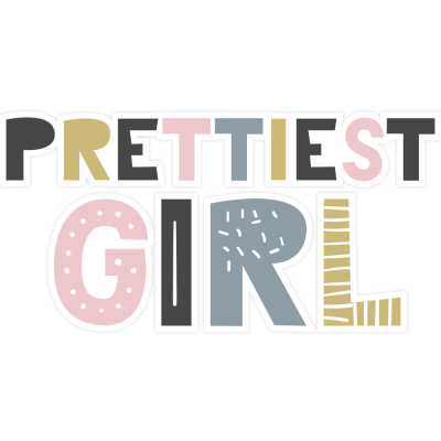 Prettiest Girl, Παιδικά, Αυτοκόλλητα τοίχου, 40 x 20 εκ.