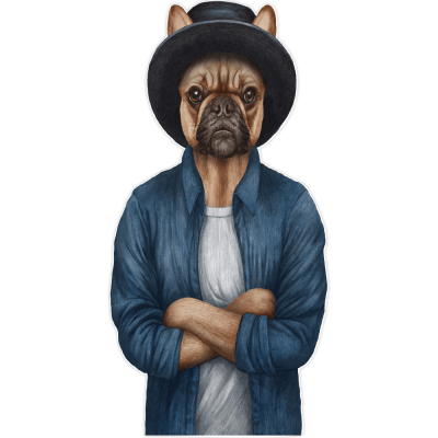 Serious Dog, Παιδικά, Αυτοκόλλητα τοίχου, 40 x 80 εκ.