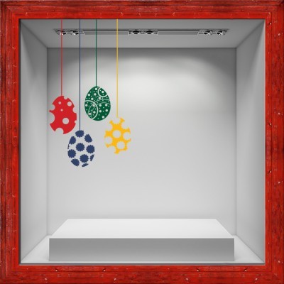 Διακόσμηση παιδικού δωματίου House Art - ΣΗΜΑΝΤΙΚΟ: Σε περίπτωση διαφοράς τιμής από το κατάστημα ισχύει παντα και μόνο η τιμή του καταστήματος Πολύχρωμα Κρεμαστά Αυγά, Πασχαλινά, Αυτοκόλλητα βιτρίνα