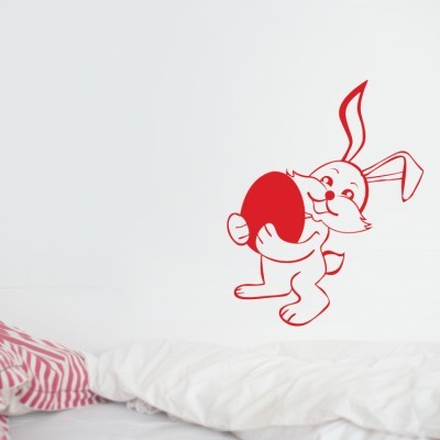 Λαγουδάκι με Αυγό, Πασχαλινά, Αυτοκόλλητα βιτρίνας, 50 