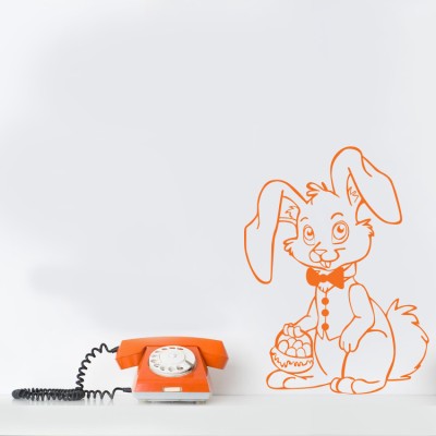 Houseart - ΣΗΜΑΝΤΙΚΟ: Σε περίπτωση διαφοράς τιμής από το κατάστημα ισχύει παντα και μόνο η τιμή του καταστήματος Λαγουδάκι με καλάθι, Πασχαλινά, Αυτοκόλλητα βιτρίνας, 5