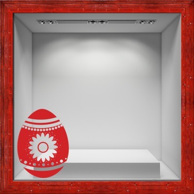 Μεγάλο Πασχαλινό αυγό Πασχαλινά Αυτοκόλλητα βιτρίνας 68 x 50 cm (6968)