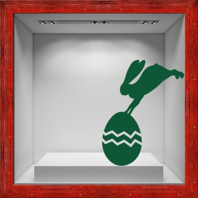 Λαγουδάκι σε αυγό, Πασχαλινά, Αυτοκόλλητα βιτρίνας, 50 