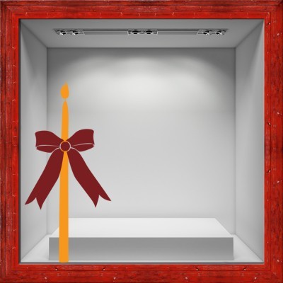 Διακόσμηση παιδικού δωματίου House Art - ΣΗΜΑΝΤΙΚΟ: Σε περίπτωση διαφοράς τιμής από το κατάστημα ισχύει παντα και μόνο η τιμή του καταστήματος Λαμπάδα με φιόγκο, Πασχαλινά, Αυτοκόλλητα βιτρίνας, 29