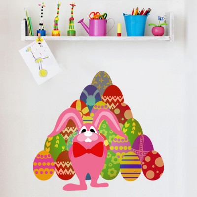 Houseart - ΣΗΜΑΝΤΙΚΟ: Σε περίπτωση διαφοράς τιμής από το κατάστημα ισχύει παντα και μόνο η τιμή του καταστήματος Πυραμίδα με αυγά, Πασχαλινά, Αυτοκόλλητα βιτρίνας, 87 x