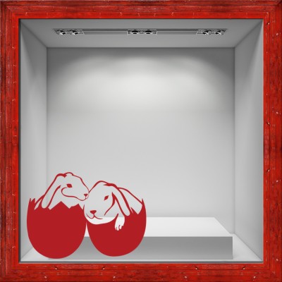 Λαγουδάκια σε πασχαλινά αυγά, Πασχαλινά, Αυτοκόλλητα βι