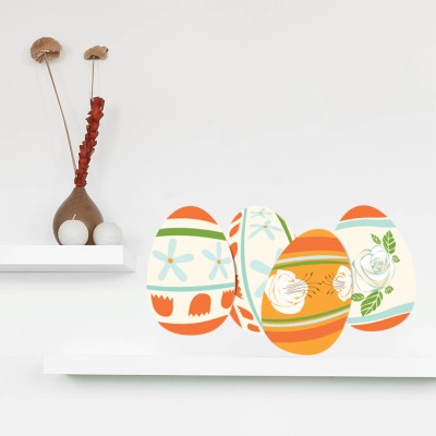 Πορτοκαλί Πασχαλινά Αυγά, Πασχαλινά, Αυτοκόλλητα βιτρίν