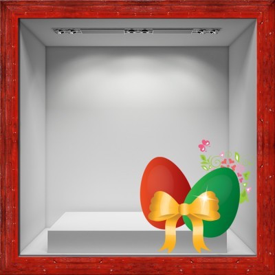 Πολύχρωμα Πασχαλινά Αυγά, Πασχαλινά, Αυτοκόλλητα βιτρίν