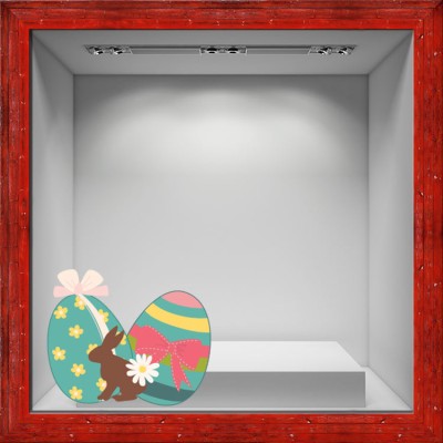 Διακόσμηση παιδικού δωματίου House Art - ΣΗΜΑΝΤΙΚΟ: Σε περίπτωση διαφοράς τιμής από το κατάστημα ισχύει παντα και μόνο η τιμή του καταστήματος Σοκολατένιο λαγουδάκι με αυγά, Πασχαλινά, Αυτοκόλλητα β