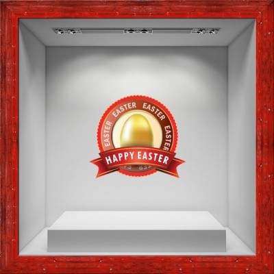 Houseart - ΣΗΜΑΝΤΙΚΟ: Σε περίπτωση διαφοράς τιμής από το κατάστημα ισχύει παντα και μόνο η τιμή του καταστήματος Easter Golden Egg, Πασχαλινά, Αυτοκόλλητα βιτρίνας, 50