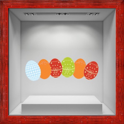 Αυγά Πασχαλινά Αυτοκόλλητα βιτρίνας 32 x 90 cm (17320)