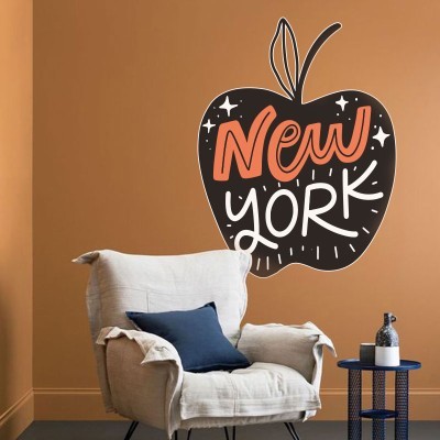 Μήλο Νέα Υόρκη Πόλεις Αυτοκόλλητα τοίχου 100 x 75 cm (39753)