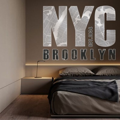 Brooklyn, NYC, Πόλεις, Αυτοκόλλητα τοίχου, 100 x 75 εκ. (39793)