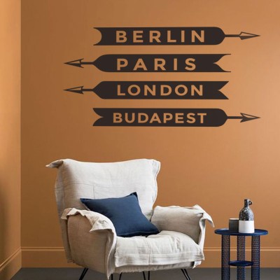 Βερολίνο, Παρίσι, Πόλεις, Αυτοκόλλητα τοίχου, 140 x 70 εκ. (39833)