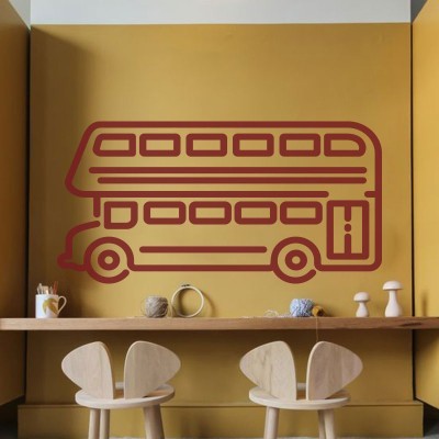 Λεωφορείο διώροφο, Πόλεις, Αυτοκόλλητα τοίχου, 100 x 50 εκ. (39836)