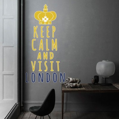 Keep calm and visit London Πόλεις Αυτοκόλλητα τοίχου 140 x 70 cm (39776)