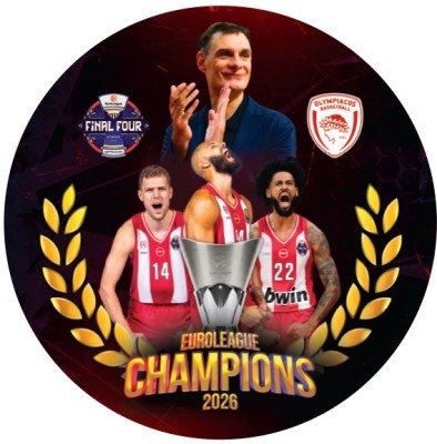 Olympiacos Champions, Σπορ, Αυτοκόλλητα τοίχου, 40 x 40