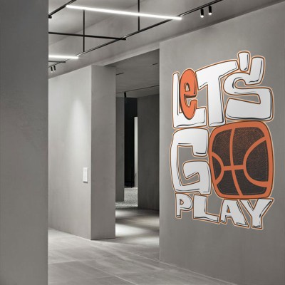 Let us go play, Σπορ, Αυτοκόλλητα τοίχου, 75 x 100 εκ. (39658)