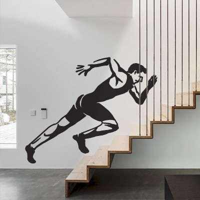 Αθλητής τρεξίματος, Σπορ, Αυτοκόλλητα τοίχου, 100 x 75 εκ.