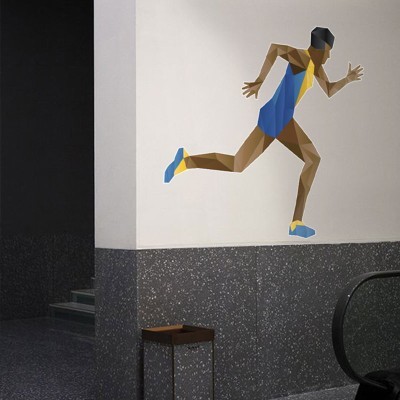 Αθλητής μεγάλων αποστάσεων, Σπορ, Αυτοκόλλητα τοίχου, 70 x 70 εκ.