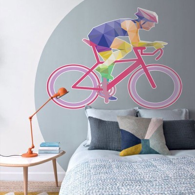 Αθλητής ποδηλασίας Σπορ Αυτοκόλλητα τοίχου 133 x 100 cm (39685)