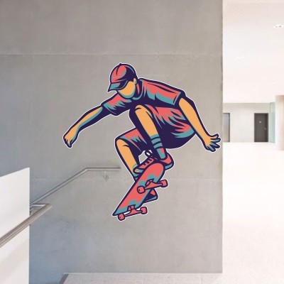 Skateboard Σπορ Αυτοκόλλητα τοίχου 70 x 70 cm (39690)