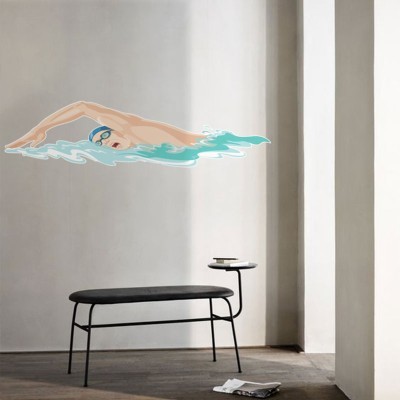 Κολύμβηση, Σπορ, Αυτοκόλλητα τοίχου, 100 x 25 εκ.