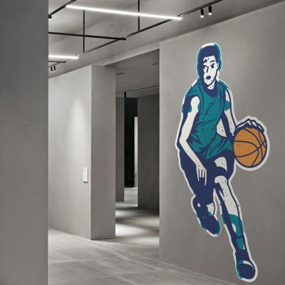 Αθλητής του μπάσκετ Σπορ Αυτοκόλλητα τοίχου 120 x 60 cm (39719)