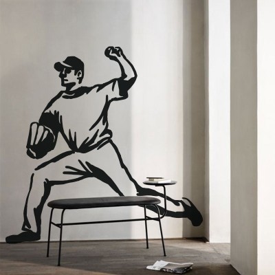 Αθλητής baseball, Σπορ, Αυτοκόλλητα τοίχου, 90 x 90 εκ.