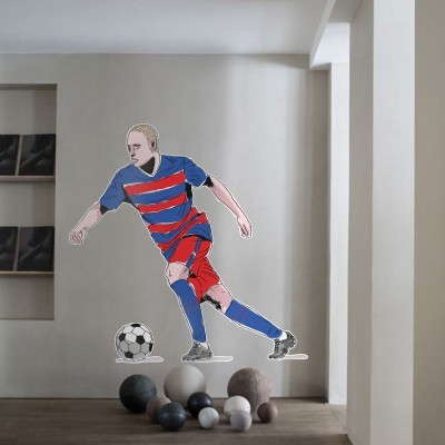 Τρίπλα ποδοσφαιριστή, Σπορ, Αυτοκόλλητα τοίχου, 70 x 70 εκ. (39727)