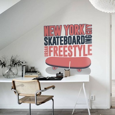 New York skateboard, Σπορ, Αυτοκόλλητα τοίχου, 90 x 90 εκ. (39734)