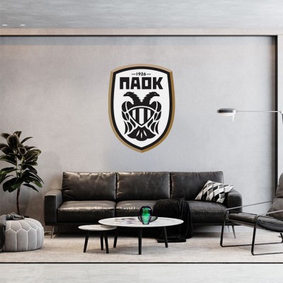 Houseart - ΣΗΜΑΝΤΙΚΟ: Σε περίπτωση διαφοράς τιμής από το κατάστημα ισχύει παντα και μόνο η τιμή του καταστήματος ΠΑΟΚ, Σπορ, Αυτοκόλλητα τοίχου, 60 x 80 εκ.