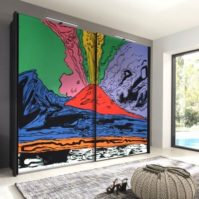Houseart Vesuvius, acrylic on canvas, Andy Warhol, Διάσημοι ζωγράφοι, 100 x 100 εκ.