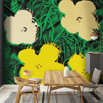 Houseart - ΣΗΜΑΝΤΙΚΟ: Σε περίπτωση διαφοράς τιμής από το κατάστημα ισχύει παντα και μόνο η τιμή του καταστήματος Flowers, 1970, Andy Warhol, Διάσημοι ζωγράφοι, 100 x 10