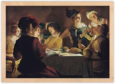 Houseart Supper with the Minstrel and his Lute, Caravaggio, Διάσημοι ζωγράφοι, 20 x 15 εκ.