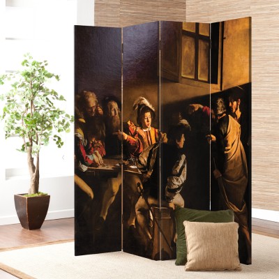 Houseart Calling of saint Matthew, 1599–1600, Caravaggio, Διάσημοι ζωγράφοι, 80 x 180 εκ. [Δίφυλλο]