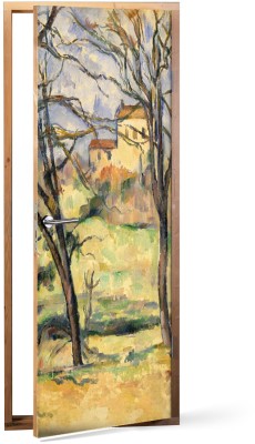 Houseart Trees and Houses Near the Jas de Bouffan (2), Paul Cezanne, Διάσημοι ζωγράφοι, 60 x 170 εκ.