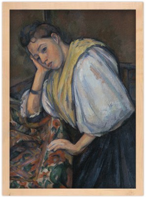 Houseart Young Italian Woman at a Table, Paul Cezanne, Διάσημοι ζωγράφοι, 15 x 20 εκ. Ύφασμα | Mediatex® Botticelli