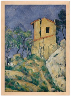 House with the Cracked Walls, Paul Cezanne, Διάσημοι ζωγράφοι, 15 x 20 εκ. Ύφασμα | Mediatex® Botticelli φωτογραφία