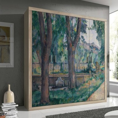 Pool at the Jas de Bouffan, Oil on canvas, Paul Cezanne