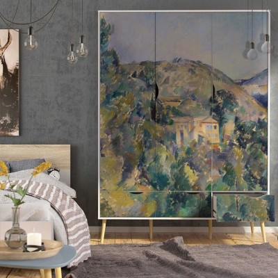 Houseart View of the Domaine Saint-Joseph, Oil on canvas, Paul Cezanne, Διάσημοι ζωγράφοι, 100 x 100 εκ.