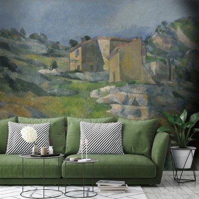 Houseart Houses in Provence: The Riaux Valley near L\' Estaque, 1883, Paul Cezanne, Διάσημοι ζωγράφοι, 100 x 79 εκ.